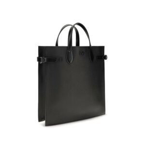 Black Calf Leather Bos Taurus Shoulder Bag - Jag Couture London