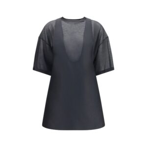 Black Wool Oves Aries Casual Dress