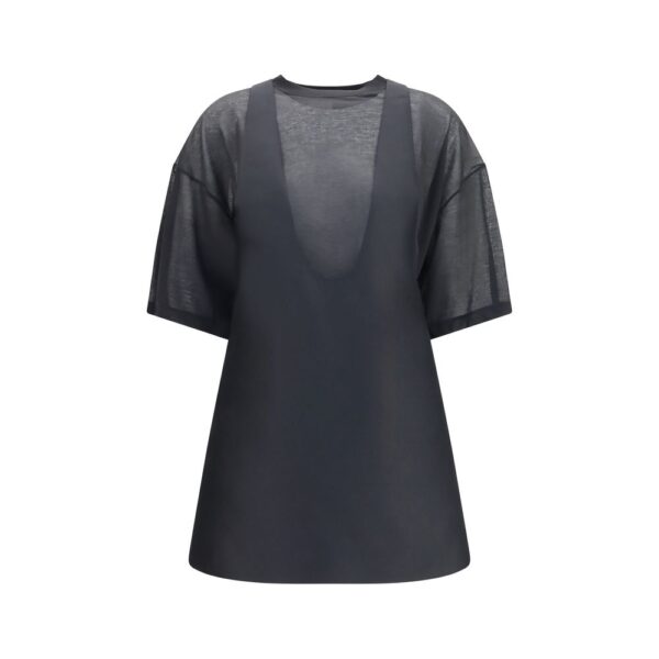 Black Wool Oves Aries Casual Dress