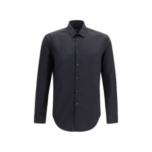 Black Cotton Dress Shirt