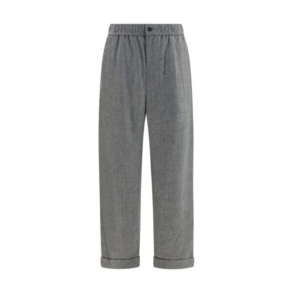 Gray Wool Oves Aries Casual Pants