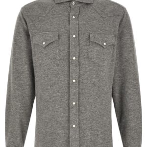 Gray Cashmere Blouse