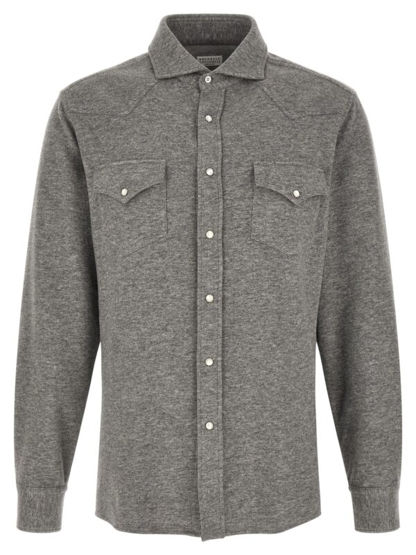 Gray Cashmere Blouse