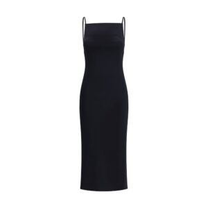 Black Viscose Casual Dress