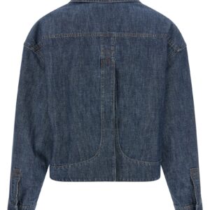 Blue Cotton Denim Jacket - Jag Couture London