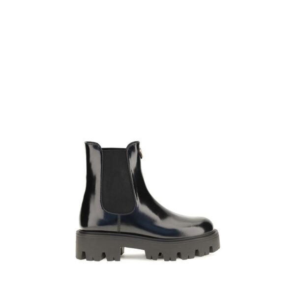 Black Calf Leather Bos Taurus Chelsea Boots