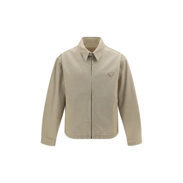 Beige Cotton Denim Jacket