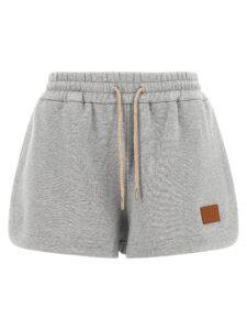 Gray Cotton Bermuda Shorts