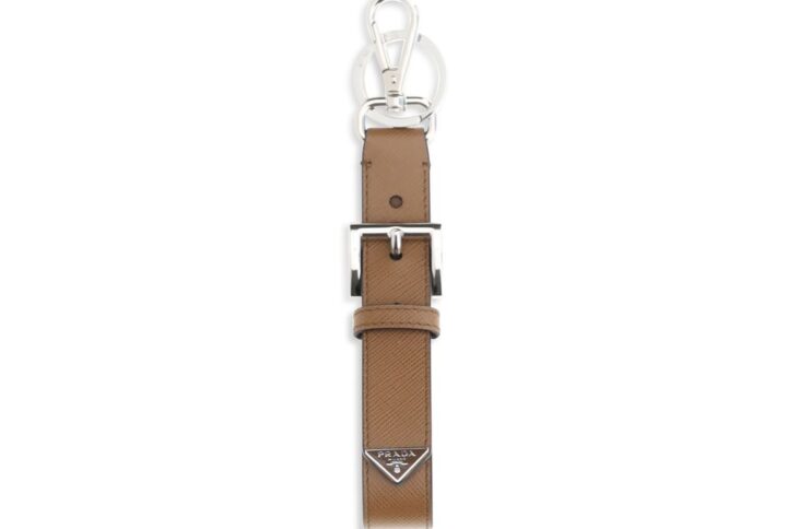 Brown Calf Leather Bos Taurus Keychain - Jag Couture London
