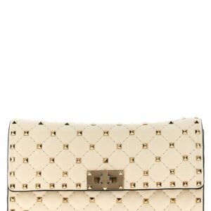 White Lamb Leather Shoulder Bag