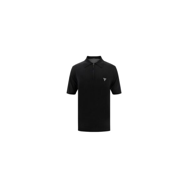 Black Wool Oves Aries Polo Shirt