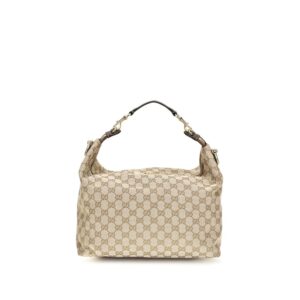 Beige Fabric Shoulder Bag