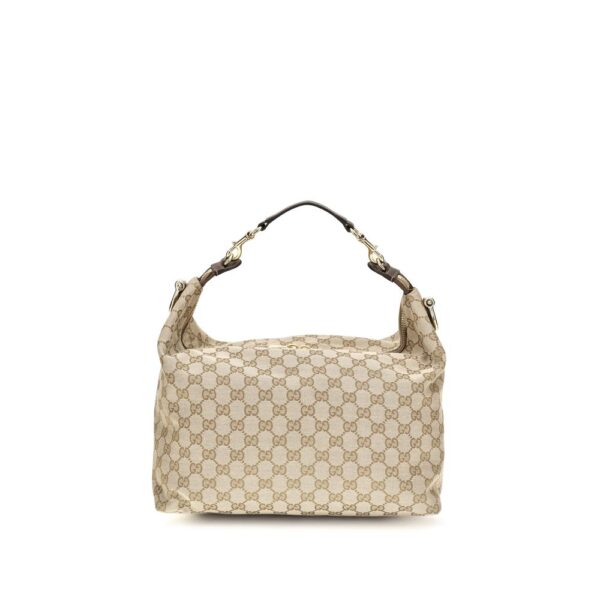 Beige Fabric Shoulder Bag