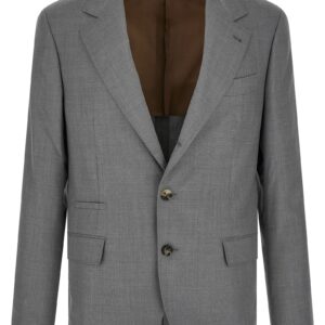Gray Virgin Wool Blazer