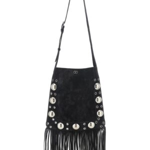 Black Calfskin Shoulder Bag