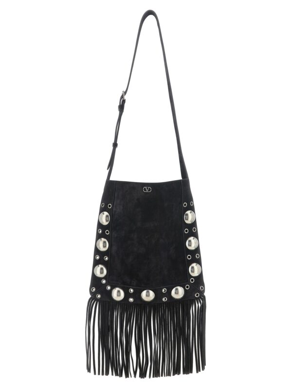 Black Calfskin Shoulder Bag