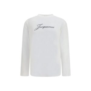White Cotton Long Sleeve T-Shirt