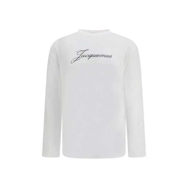 White Cotton Long Sleeve T-Shirt