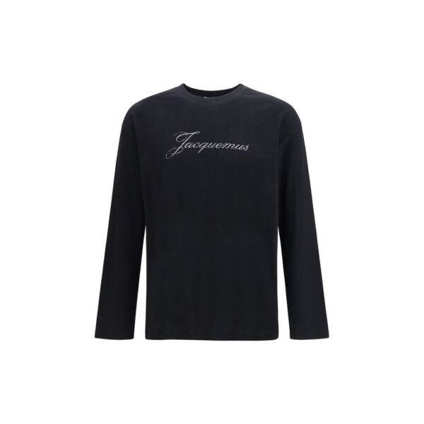Black Cotton Long Sleeve T-Shirt