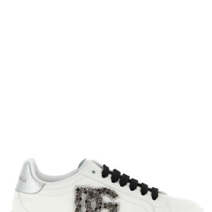 Silver Calfskin Low Top Sneakers