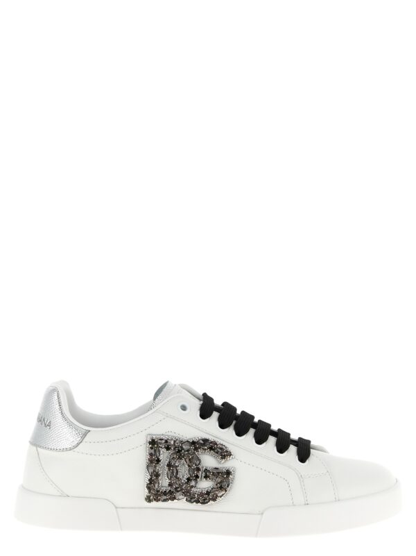 Silver Calfskin Low Top Sneakers