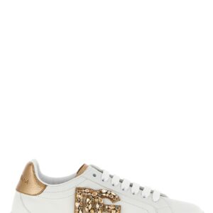 Gold Calfskin Low Top Sneakers