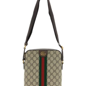 Beige Polyethylene Crossbody Bag
