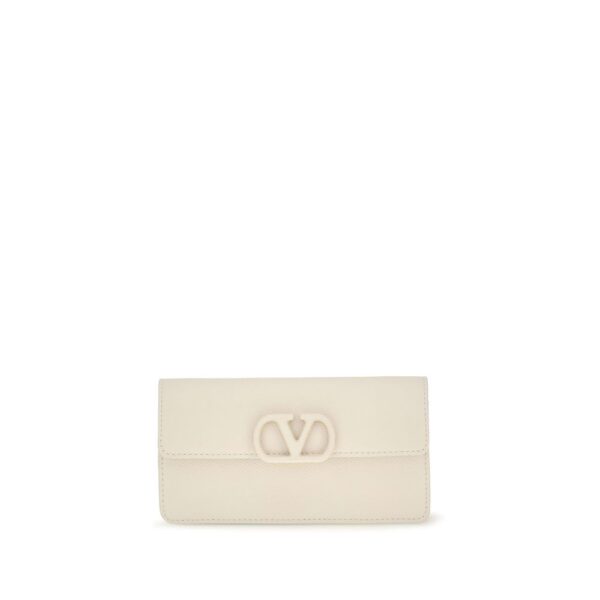 Beige Calf Leather Bos Taurus Wallet