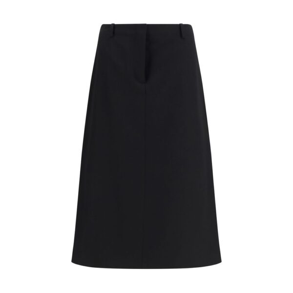 Black Wool Oves Aries Midi Skirt