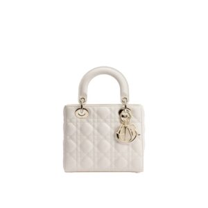 White Lamb Leather Handbag