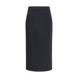 Black Wool Oves Aries Long Skirt