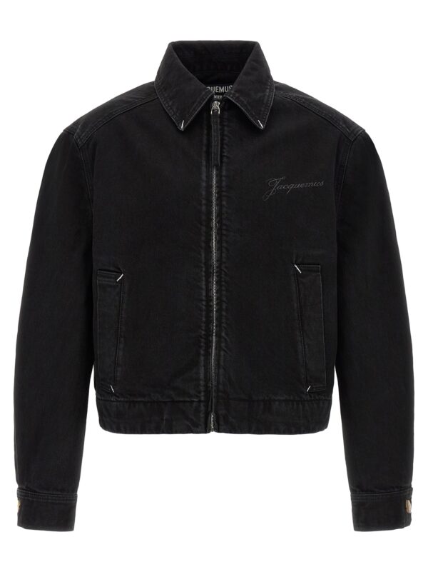 Black Cotton Denim Jacket