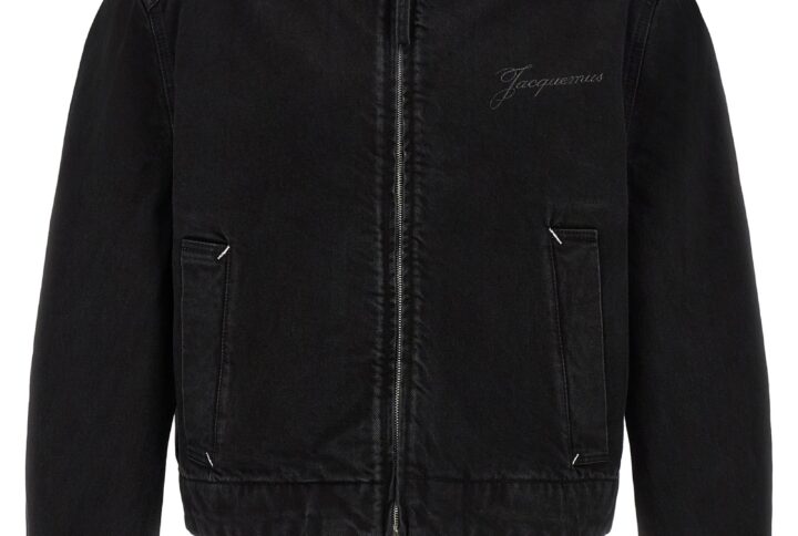 Black Cotton Denim Jacket - Jag Couture London