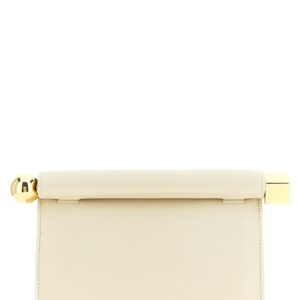 White Lamb Leather Clutch Bag