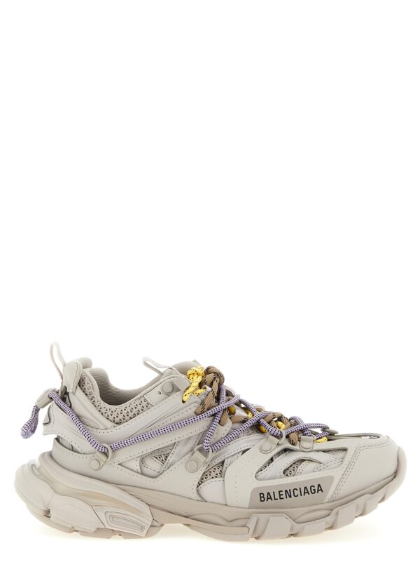 Gray Polyethylene Athletic Sneakers