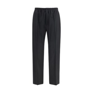 Black Cotton Chino Pants