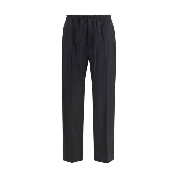 Black Cotton Chino Pants