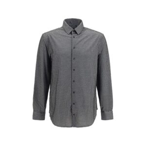 Gray Cotton Pattern Shirt