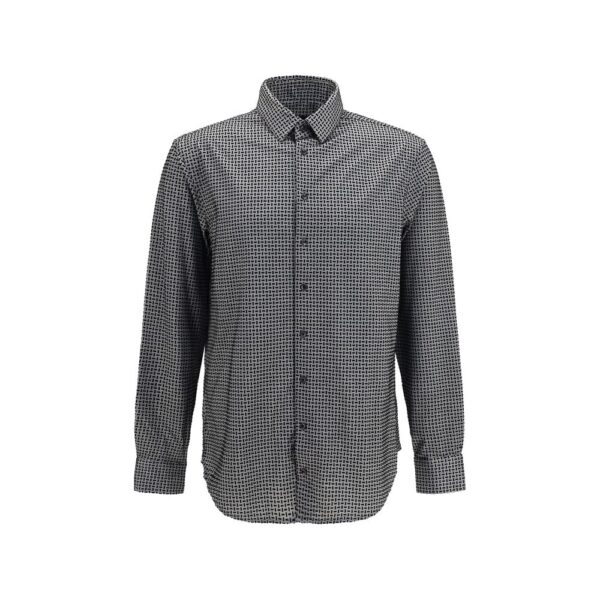 Gray Cotton Pattern Shirt