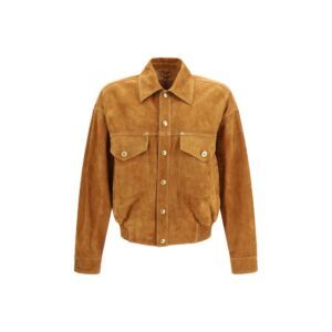 Brown Lamb Ovis Aries Leather Jacket