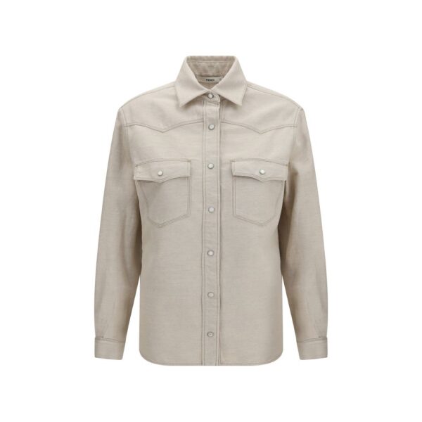 Beige Denim Shirt