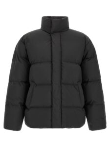 Black Polyester Full-Length Jacket