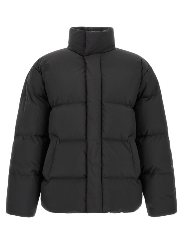Black Polyester Full-Length Jacket