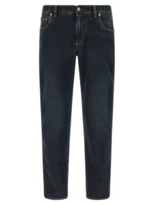 Blue Cotton Skinny Jeans