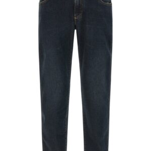 Blue Cotton Skinny Jeans