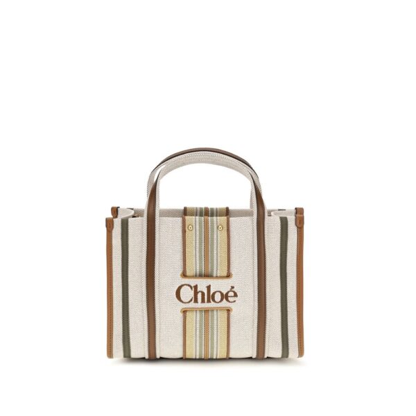 Beige Cotton Shoulder Bag