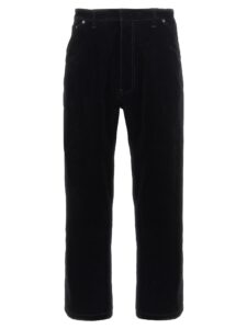 Black Cotton Casual Pants