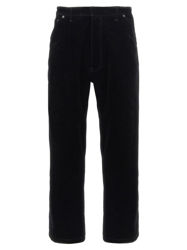 Black Cotton Casual Pants