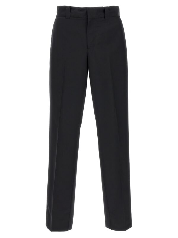 Black Virgin Wool Casual Pants