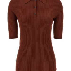 Brown Cotton Polo Shirt